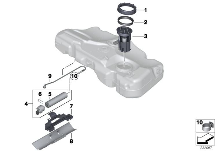 Pompe de carburant/filtre a carburant ->52565160830