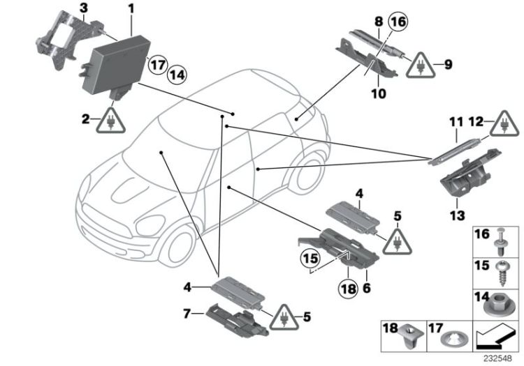 Control unit/antennas passive access ->51389612098