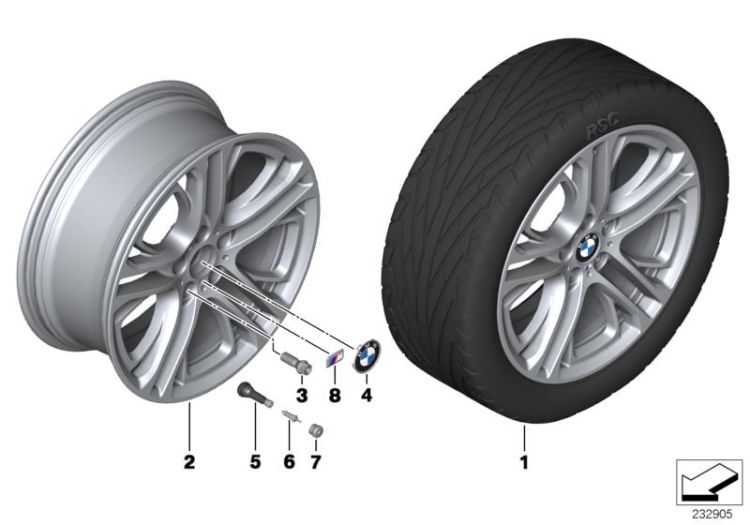 BMW LA wheel, M double spoke 310 ->52632361592