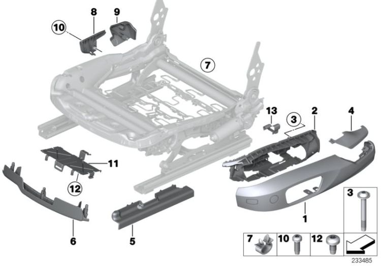 Bracket control unit right, Number 11 in the illustration