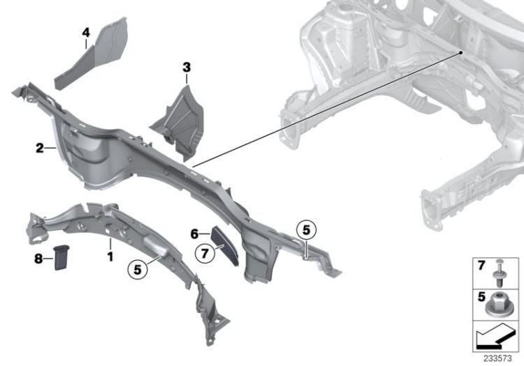 Mounting parts, engine compartment ->50618516302