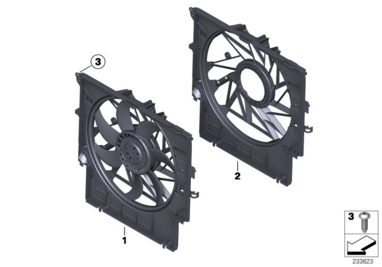 Fan housing, mounting parts ->52633170580