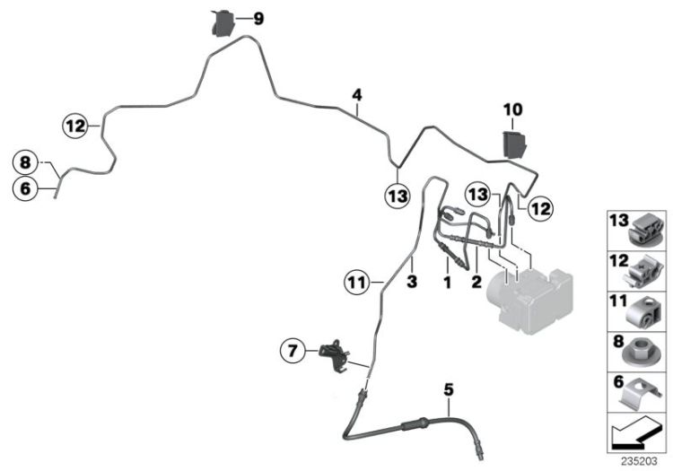 Bremsleitung vorne ->53341341941