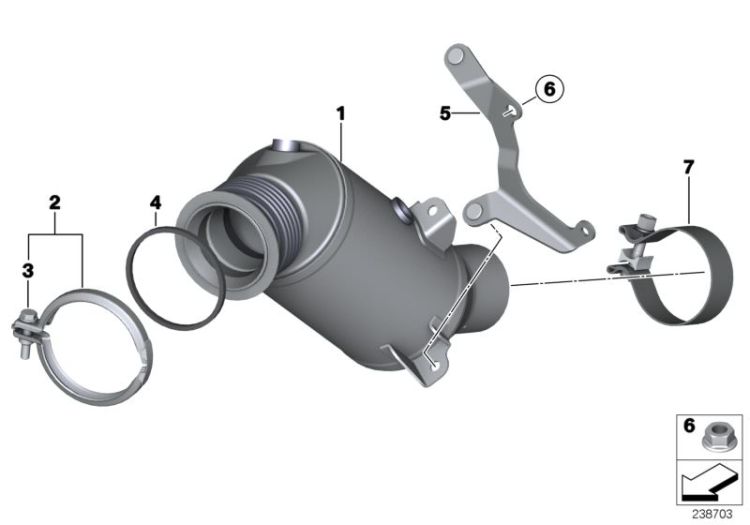 Engine-compartment catalytic converter ->54111180976