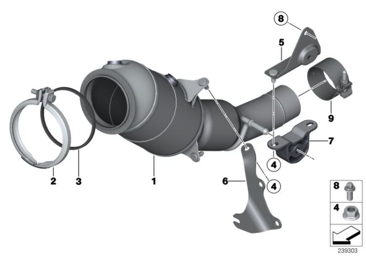 Engine-compartment catalytic converter ->53261180928