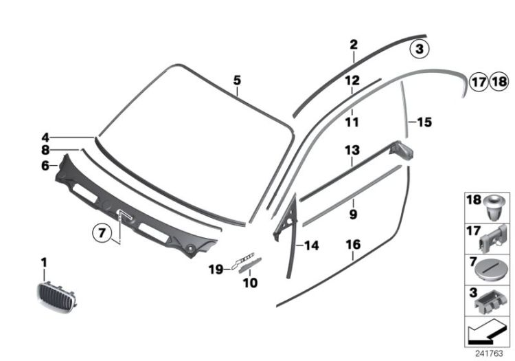 exterior trim / grille ->50605516273