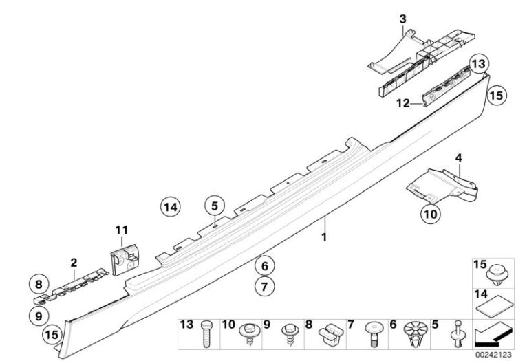 Cover door sill / wheel arch ->50763516329