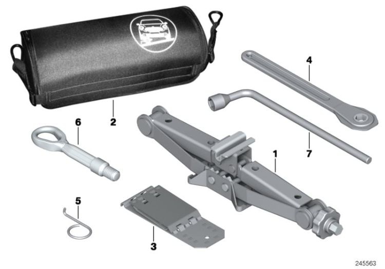 Tool kit/Lifting jack ->907105