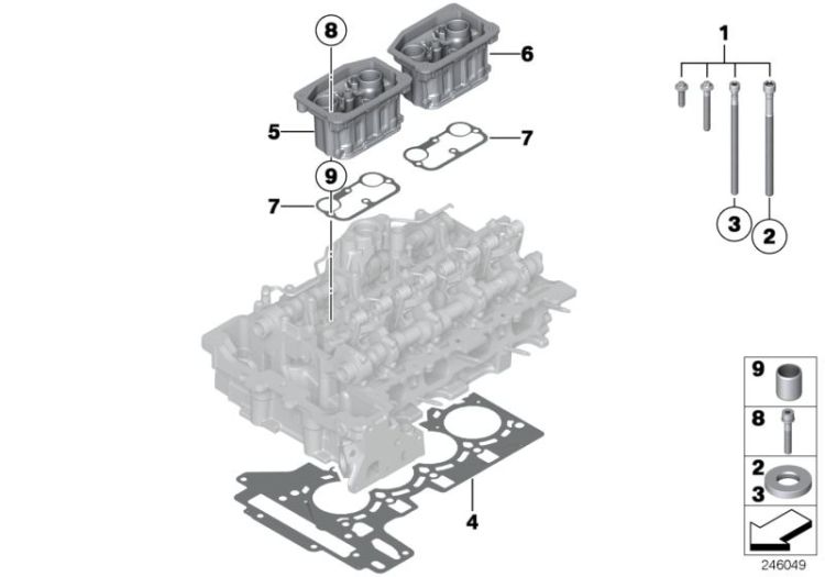 Cylinder head/Mounting parts ->