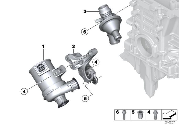 Waterpump - Thermostat ->53261114781