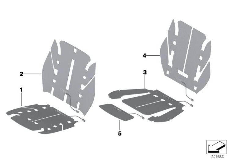 Heizelement Oberschenkelauflage Sport, Nummer 05 in der Abbildung