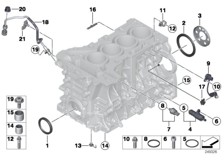 Engine block mounting parts ->49544113732