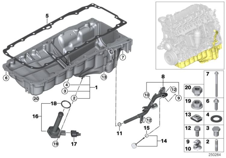 Oil pan/oil level indicator ->52181114230