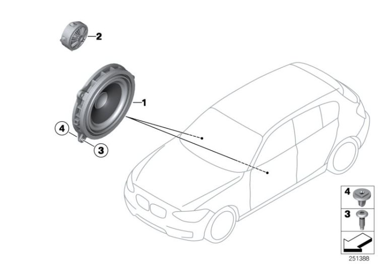 Single parts f front door loudspeaker ->59841652803