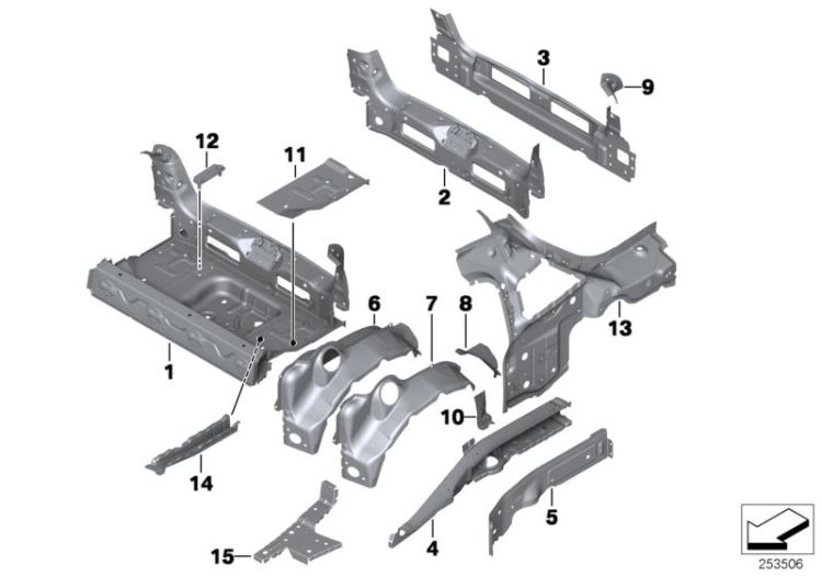 Gepäckraumboden Anbauteile ->48015411616