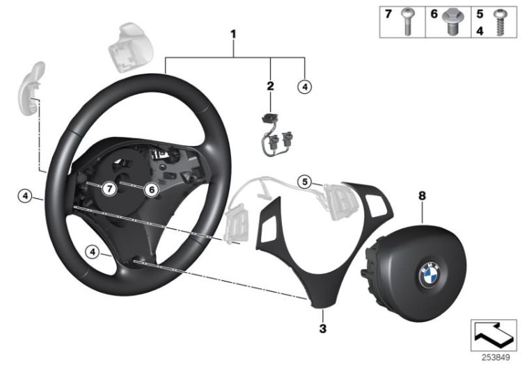 Volante depor. c/airbag multif./paletas ->48825321566