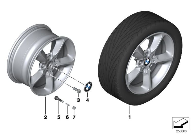 BMW LA wheel, star spoke 382 ->53621361641