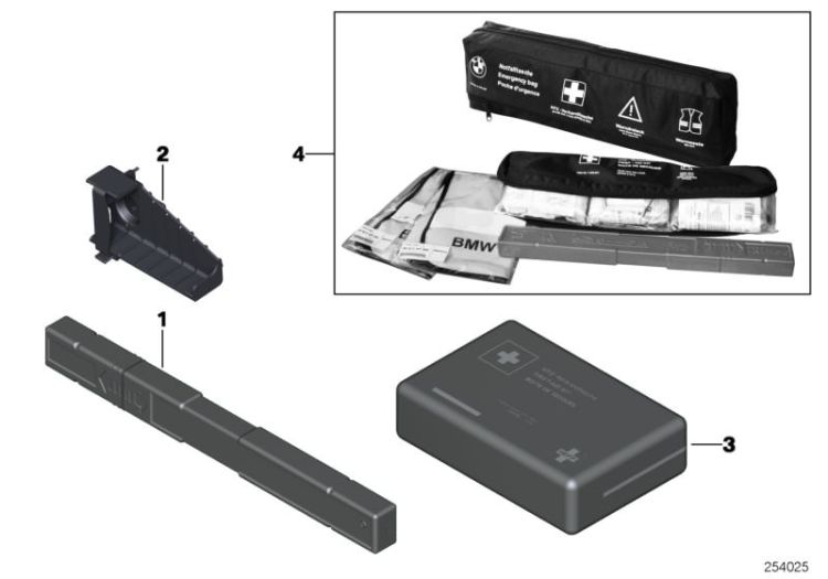 Warning triangle/First aid kit/-cushion ->900315