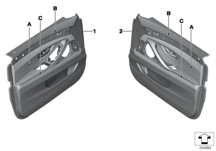 Individual door trim panel, front ->52148911137