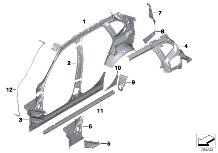 Body-side frame-parts ->51923411950