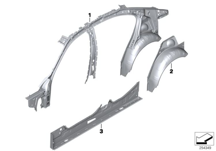 Side frame, inner ->54108412191