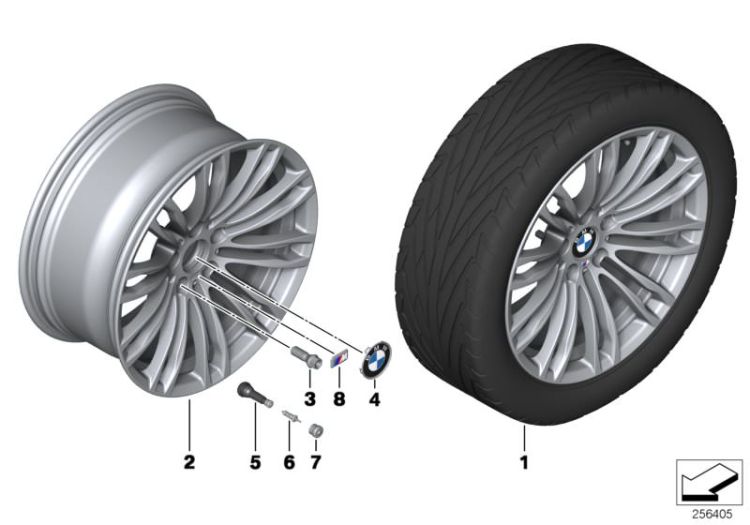 BMW LA wheel, M double spoke 345 - 19`` ->53598361644