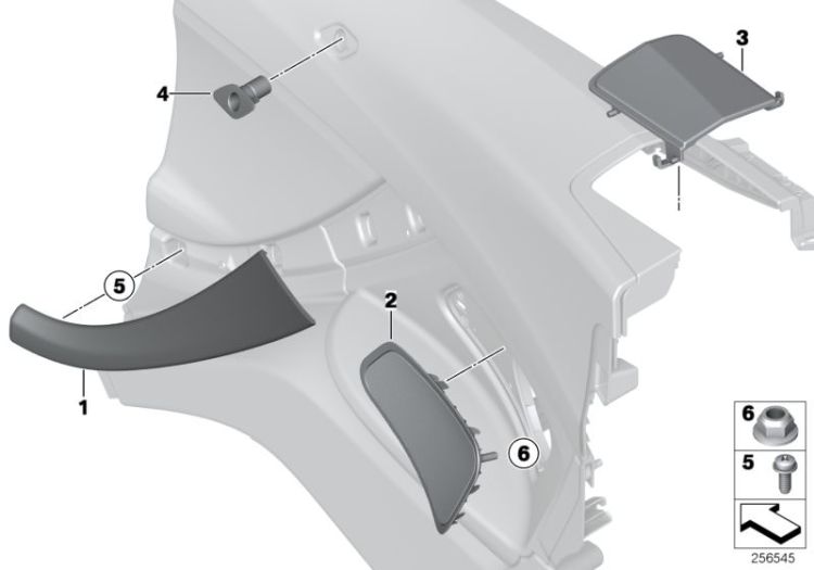 Anbauteile Seitenverkleidung hinten ->53281518181