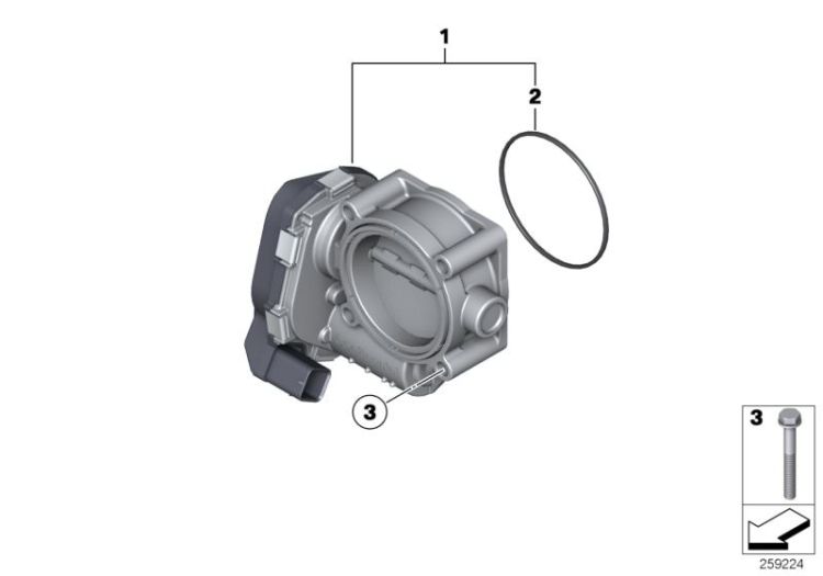 Throttle housing Assy ->47776130967