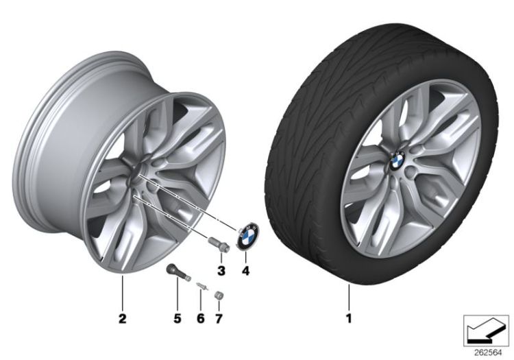 Ruota LL BMW Raggi ad Y 337 ->50139361438