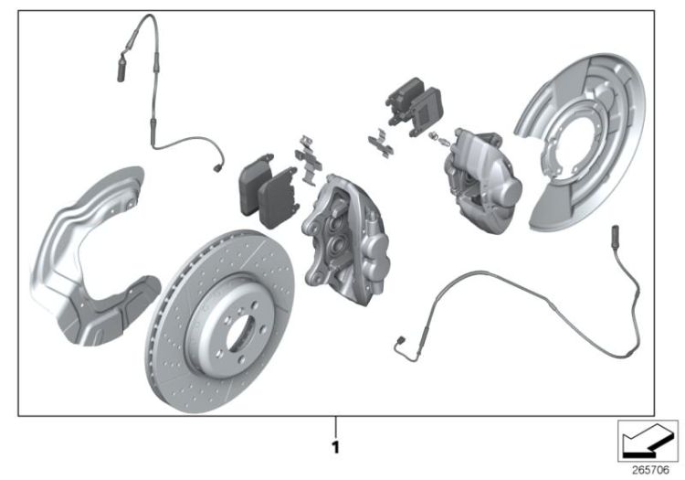 Set, M Performance brake, front/rear ->1488445