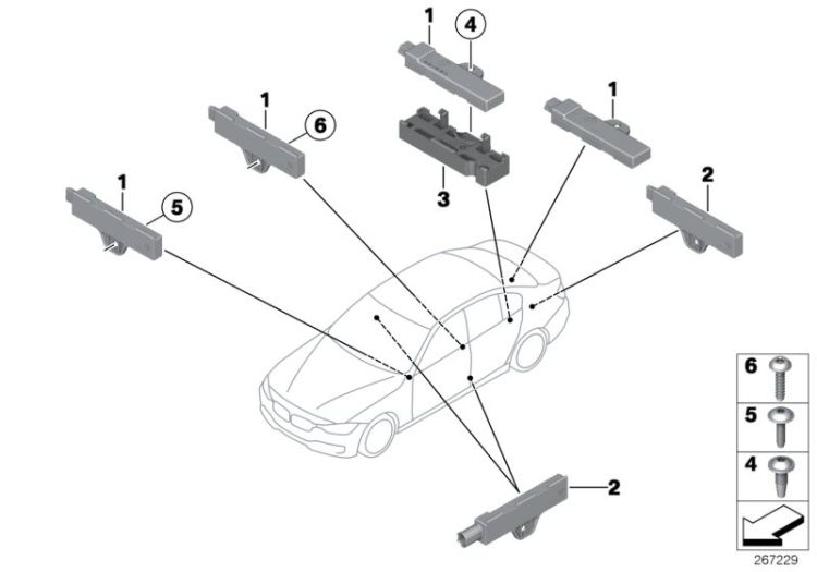 Einzelteile Antenne Komfortzugang ->60024653067