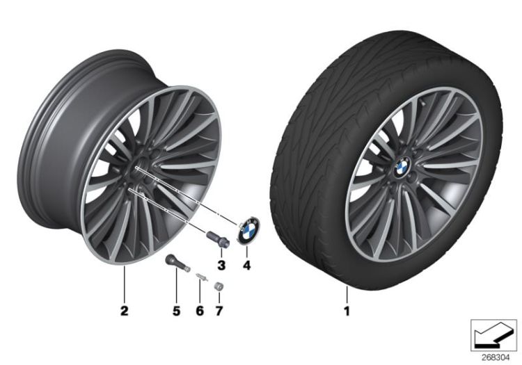 BMW LA wheel, W spoke 423 - 19`` ->52148361663