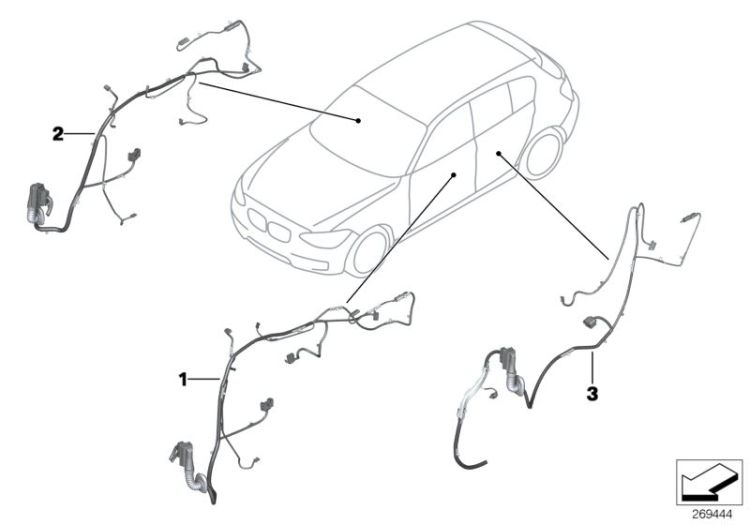 Door cable harness ->53621612971