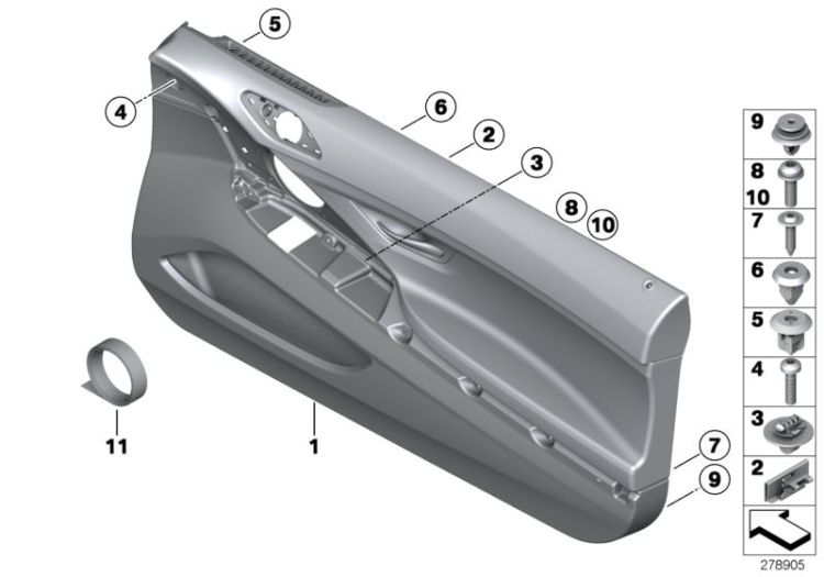 Door trim panel ->54645518178