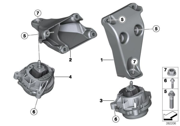 Suspension del motor ->54110220188