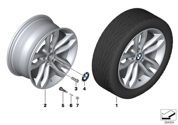BMW LA wheel, double spoke 424 ->50901361721