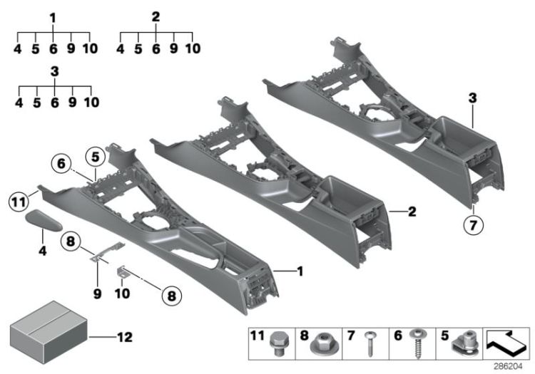 Centre console ->53621518582