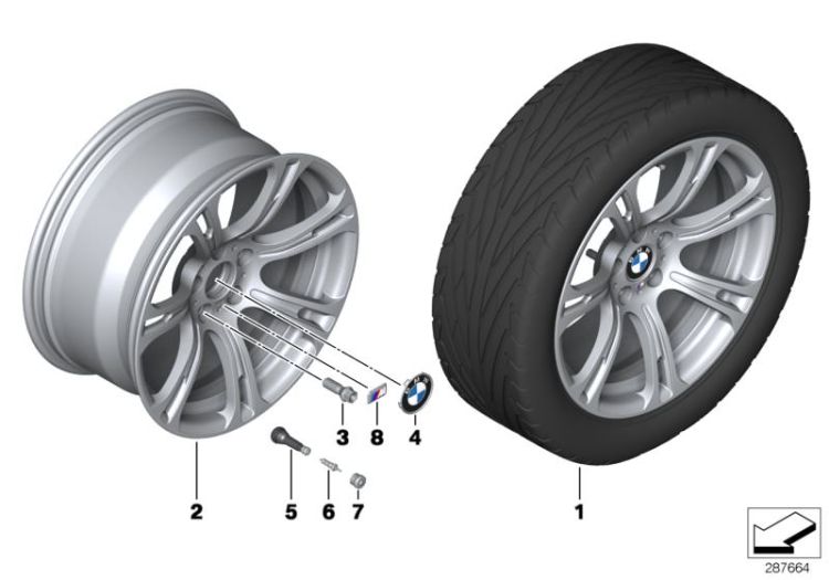 BMW LA wheel, M star spoke 344 - 19`` ->54645361731