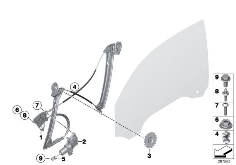 Türfenstermechanismus vorn ->55241518735