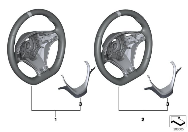 M Performance strng. wheel w/out display ->1330072