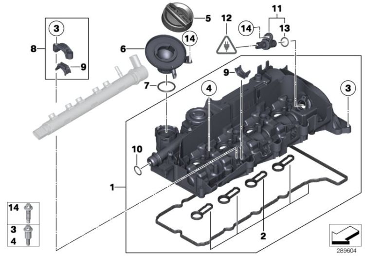 Cylinder head cover ->52407114570