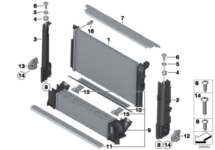 Radiator mounting parts ->53625031114