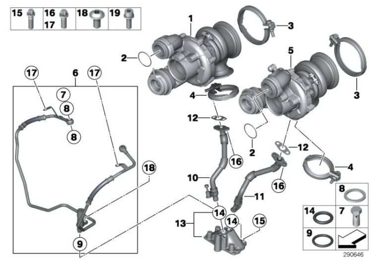 Turbo charger with lubrication ->50904114194