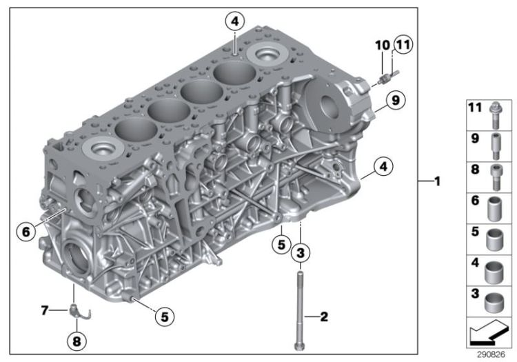 Engine block ->54641115127