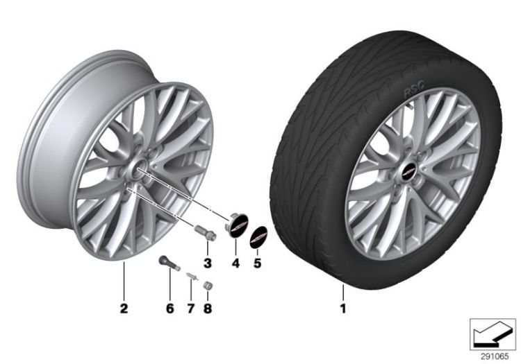 JCW LA wheel cross spoke R134 ->52590361743