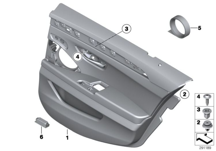 Door lining leather rear right, Number 01 in the illustration