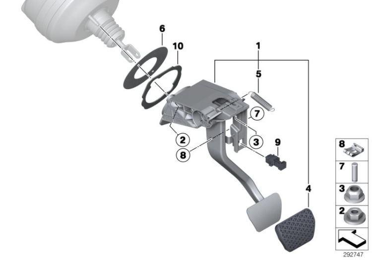 Pedal assembly, automatic transmission ->53621350372