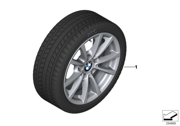Winter wheel&tyre. V-spoke 390 ->