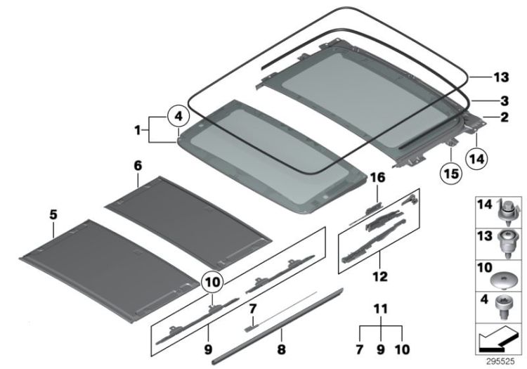 Panorama sunroof, mechanism ->51923540418
