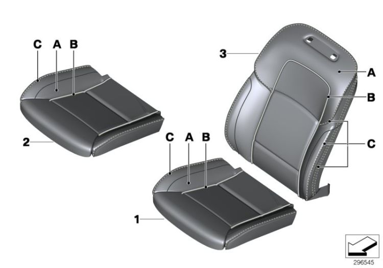 Individual cover, leather comfort seat ->55008911267